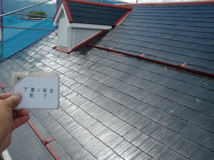 下塗1回目(屋根)