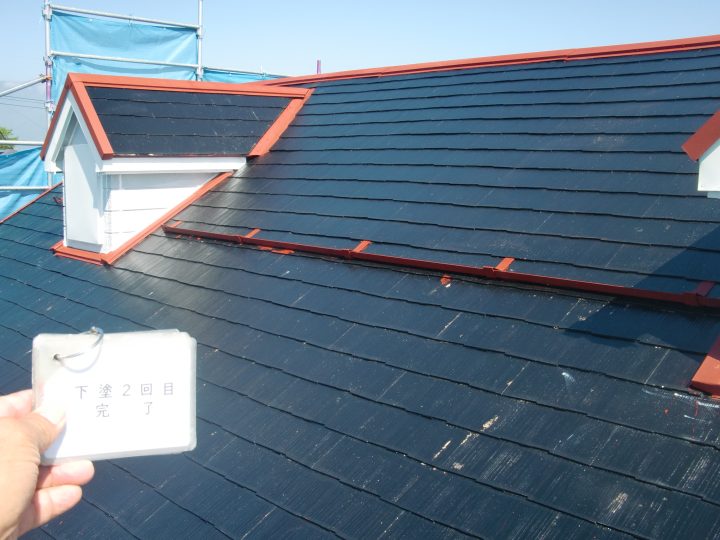 下塗2回目(屋根)