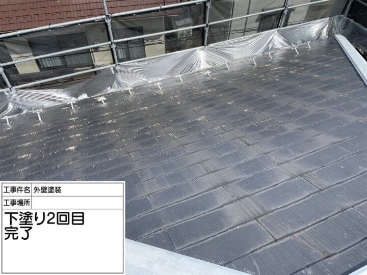 下塗2回目(屋根)
